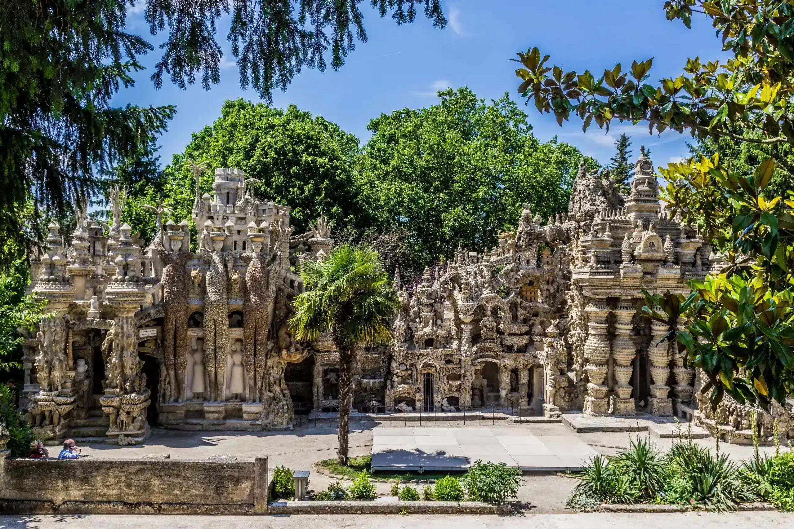The sculpted façade of the Palais Idéal du Facteur Cheval at Hauterives